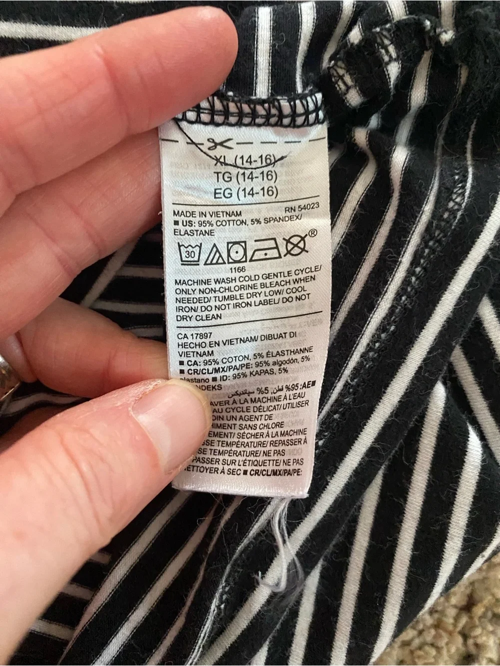 Girls xl 14-16 Old Navy fitted striped Razorback tank top